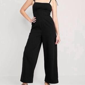 Black Denim Jumpsuit